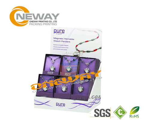 Cardboard Display Stands , Necklace Jewelry Stand Cardboard Display Stands