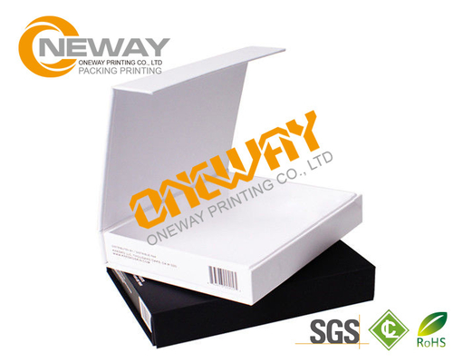 Luxury Glossy Printed Packaging Boxes Black And White Die Cut 2 - 7 mm Thickness