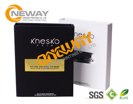 Luxury Glossy Printed Packaging Boxes Black And White Die Cut 2 - 7 mm Thickness