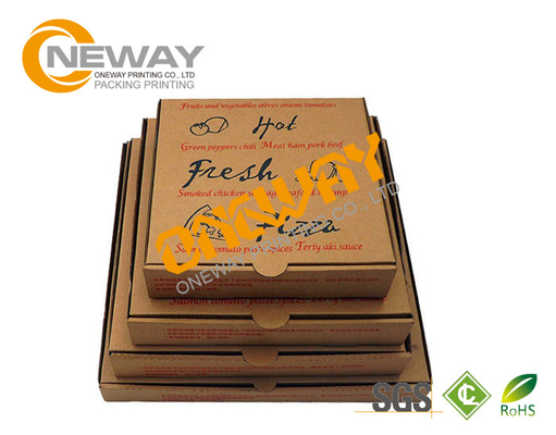 Hand Made Recycle E Flute Printed Food Packaging Boxes , Corrugated Pizza Boxes