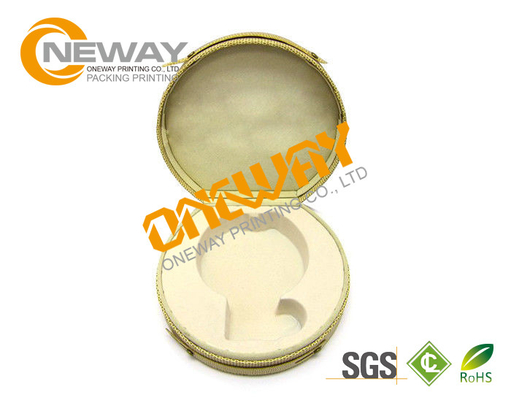France Perfume Packaging Boxes With Paper Cardboard Fragrance Blister Flocking Insert Semiround