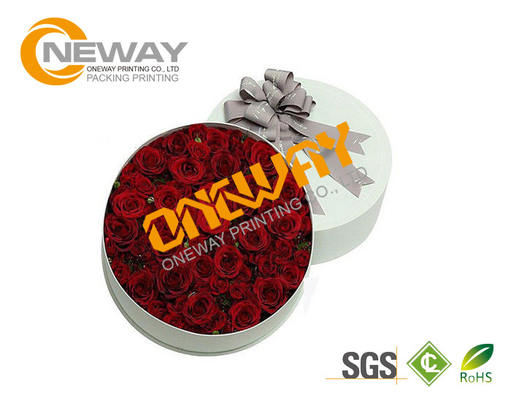 Cylindrical Wedding Candy Gift Paper Round Flower Box For Bridal And Baby Shower