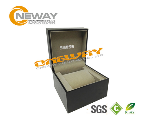 Paper Customized Men'S Style Watch Packaging Box With Hot Stamping Gold Logo