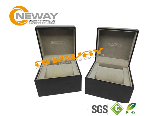 Paper Customized Men'S Style Watch Packaging Box With Hot Stamping Gold Logo