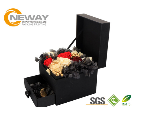 Universal Cube Flower Paper Box with CMYK Full Color Offset Printing