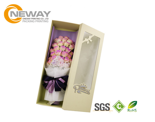 Flower Gift Box Shine Custom Square Paper Flower Box by Hand Made with Beautiful Lids