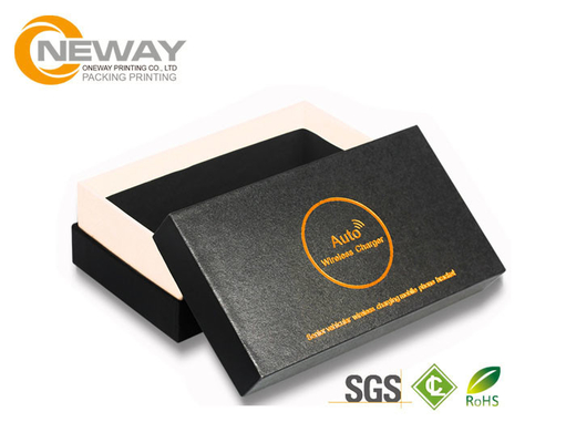 Custom Electronics Packaging Boxes , Magnetic Closure Gift Boxes Black Color
